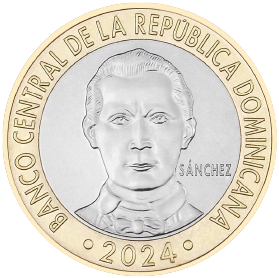 Moneda RD$5 anverso